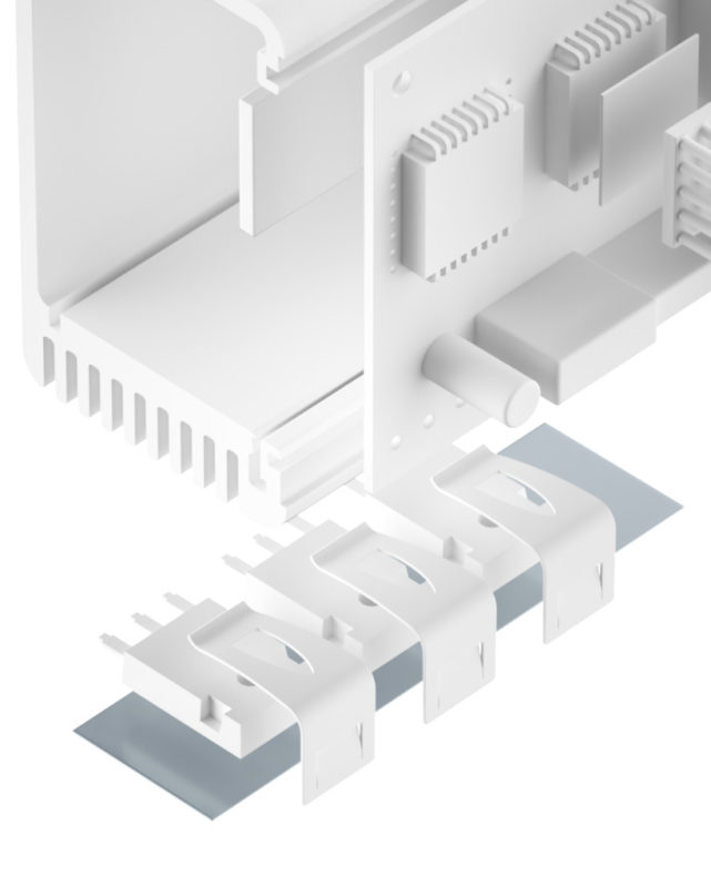 Silikonfolie TFO-K-SI – Graue, glasfaserverstärkte Wärmeleitfolie (2,5 W/mK) mit hoher Stabilität und elektrischer Isolierung.