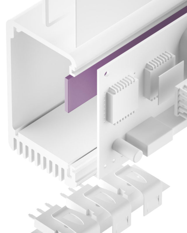 Silikon Gap-Filler Pad TGF-UP-SI – Violettes, plastisches Silikon-Wärmeleitmaterial (4,0 W/mK) für thermische Verbindung und maximale Wärmeableitung.