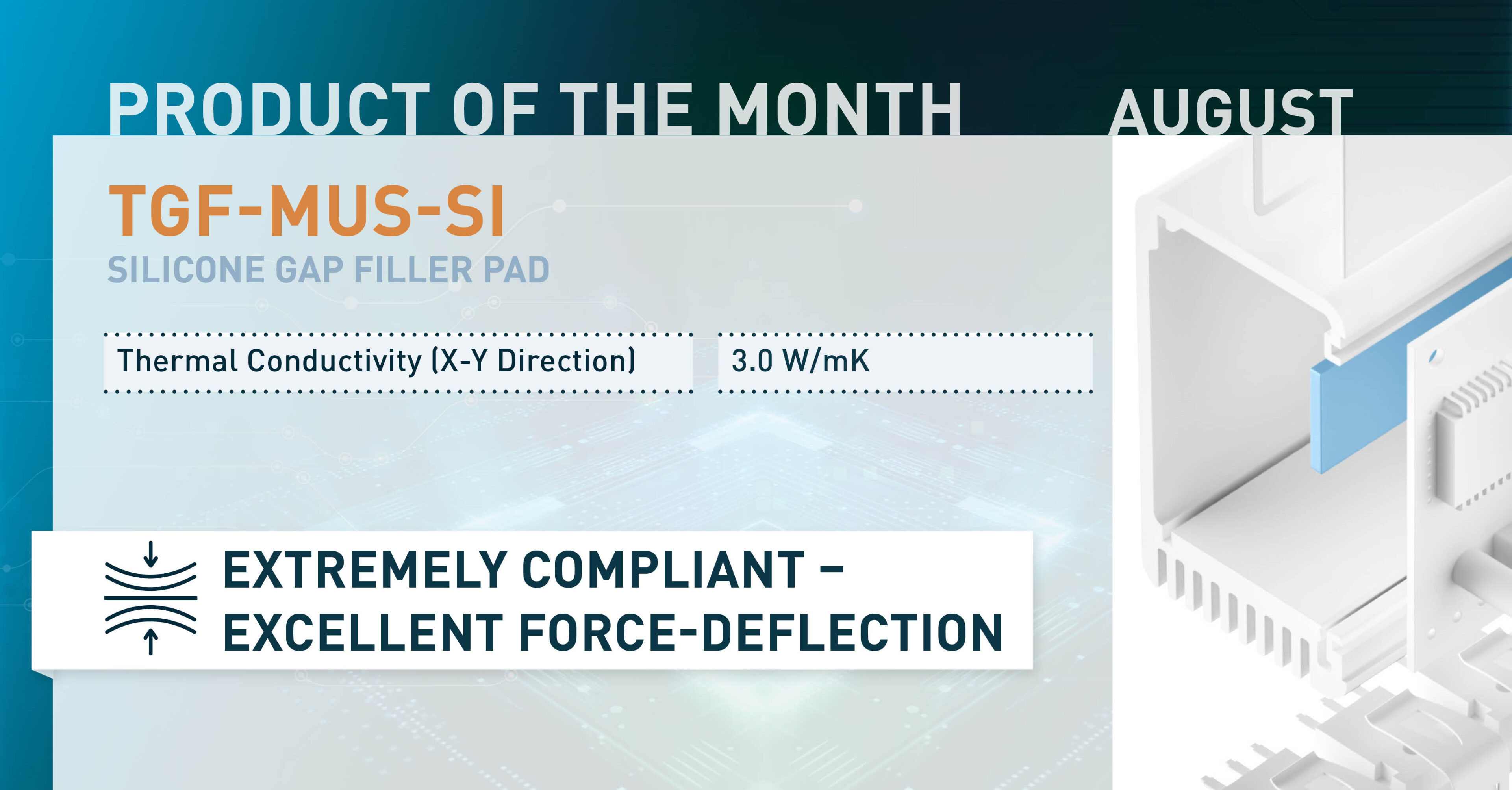 Silicon-Klempad mit hoher Wärmeleitfähigkeit